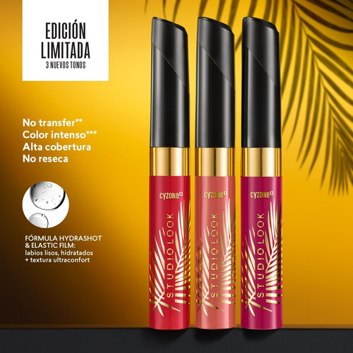 Labial Mate Indeleble Studio Look Cyzone No Transfiere Coral Paradise