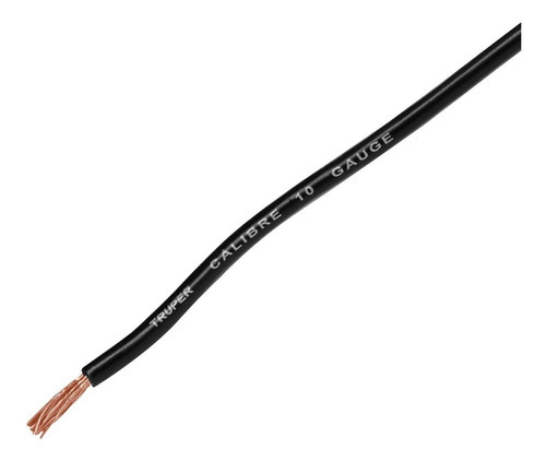 Cable Primario Calibre 10 Rollo 2.5 M Negro Truper 101117