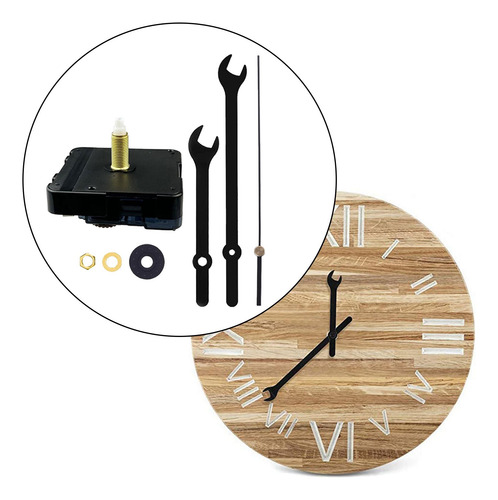 2 De Movimiento De Reloj De Pared, Eje Eje De 31 Mm Negro