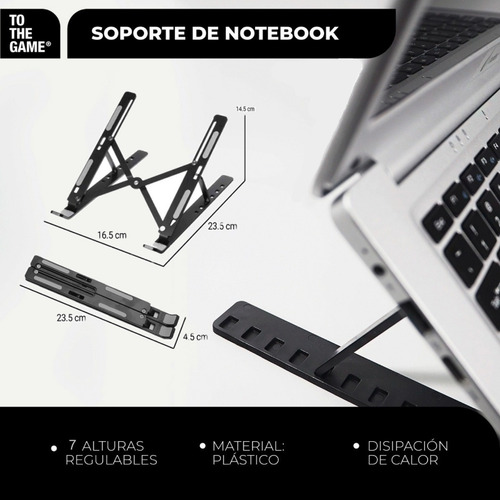 Imagen 2 de 5 de Base Notebook Soporte Tablet Plegable Escritorio Home Office