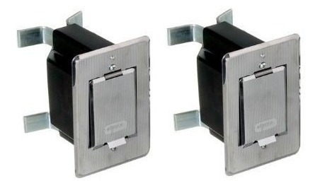 Gancho Para Armar Rede Embutir Aço Inox Polido Prata O Par
