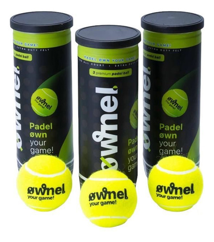 Pack Pelotas De Padel Ownel Padel X9 Pelotas Pro 