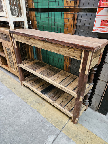 Mesa De Arrime Madera Rustica Estilo Provenzal