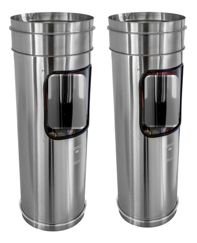 Kit De 2 Porta Extintor 6 Y 9 Kgs De Acero Inoxidable Color Gris