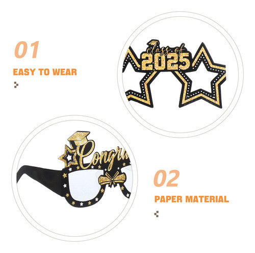 6 Gafas De Sol De Papel Con El Número De Gafas De Sol De Fel
