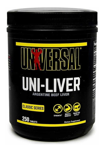 Higado Desecado Uni Liver Universal X 250 Vitaminas B12 Zinc