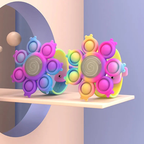 Pulsera Led Antiestrés Fidget Spinner, 3 Unidades