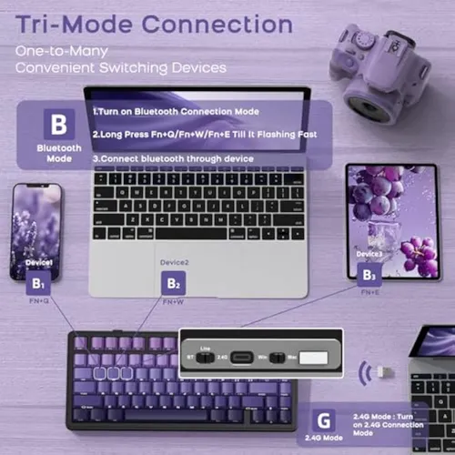 Teclado Mecánico Inalámbrico Para Juegos Attack Shark X85 Rg