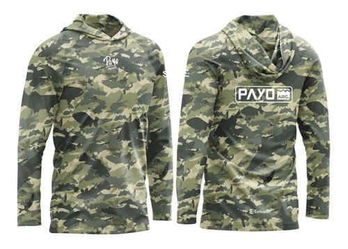 Remera Payo Camuflada Secado Rapido Manga Larga C/capucha Uv