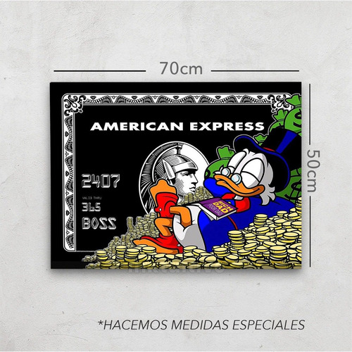 Cuadro Canvas American Express Scrooge Mcduck Grande 90x120c