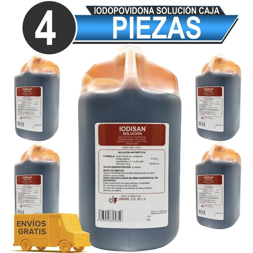 Isodine Solución 3.5 Litros Caja C/4 Iodopovidona