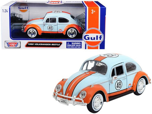 1966 Volkswagen Beetle Vocho Gulf Motormax 1:24