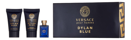 Set De 3 Miniaturas Perfume Versace Dylan Blue Para Hombre