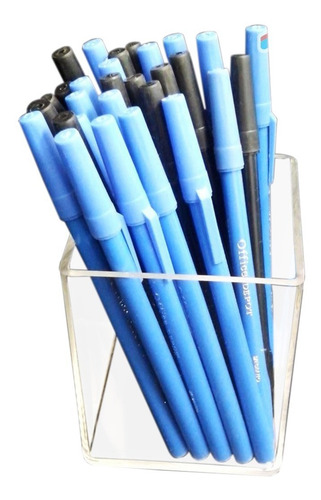 Lapicero, Portalápices De Acrílico Transparente 3 Mm 10 Pz
