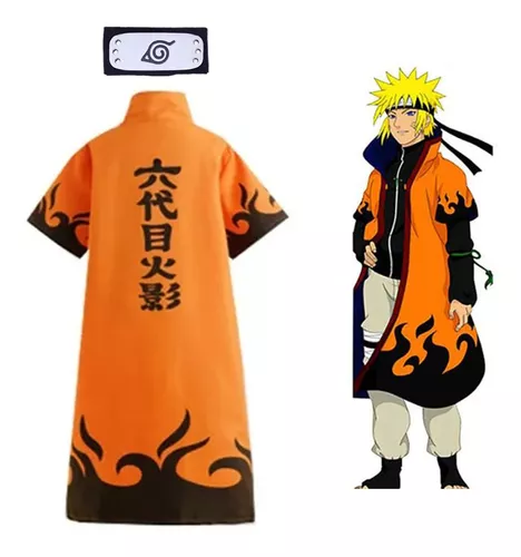 Animador naruto shippuden seis geração hokage cosplay manto robe