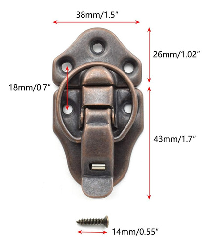 Sdtc Tech 2-pack Retro Red Style Box Box Box Toggle Latch An