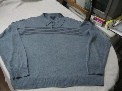 Sweater Con Cuello Y Botones Dockers Talla Xl Azul Claro