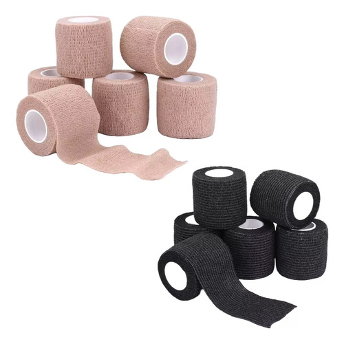 Kit 5 Bandagem Elástica Adesiva Coban Atadura 5cm X 4,5m