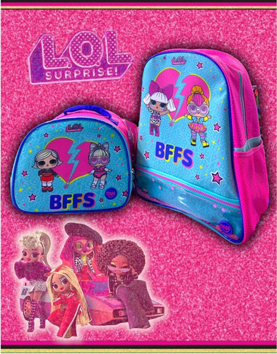 Set De Morral Lol Bffs 45 Cm Con Lonchera 