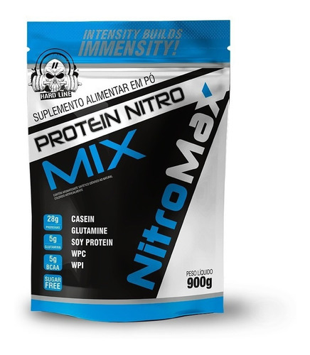 5x Whey Protein Nitro Mix Refil 900g - Nitromax Sabor Creme De Avelã