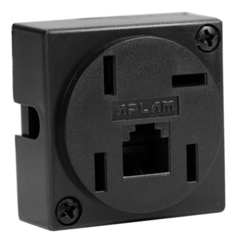 Tomada Interfone Para Condominio Modular Rj11 Preto 2 Vias