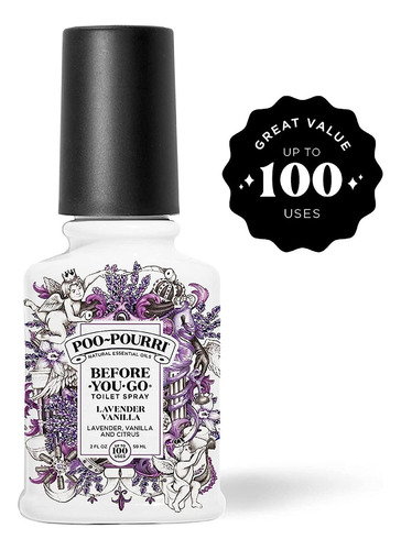 Poo-pourri Antes De Ir Al Inodoro, Vainilla De Lavanda, 2 Fl