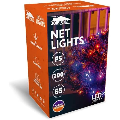 200 Luces De Red Led De Halloween Naranjas Y Moradas 8 ...