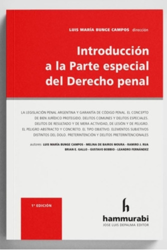 Introducción A La Parte Especial Derecho Penal Bunge Campos