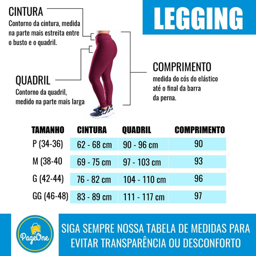 Calça Legging Feminina Preta Grossa Dia A Dia Valor De Ataca