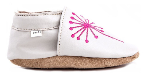 Imagen 3 de 7 de Suabs, Diente De León Beige. Pantuflas De Piel Para Niña.