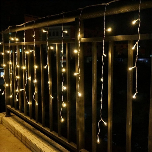 Cortina Luces Led Fijas 100 Luces 3 Mts Decoracion Navidad