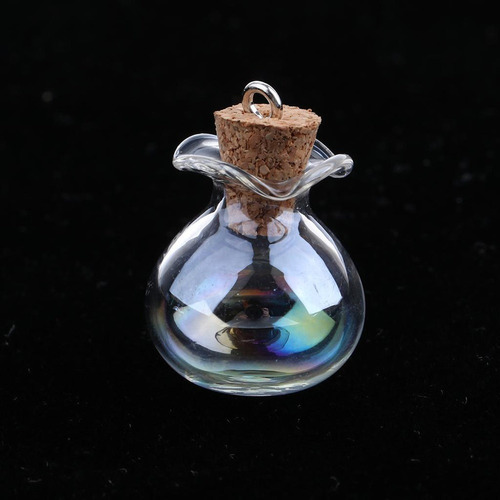 . 10pcs Mini Botella Colgantes De Cristal Frascos De Tapón