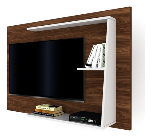 Panel Para Lcd/led Rack Mueble Living Comedor Sala H/40 Color Marrón Claro