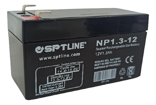 Batería Pila 12v 1.3ah Recargable Sptline