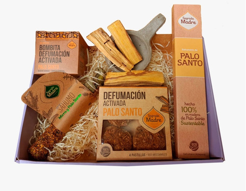 Kit Sahumado Palo Santo Madera Sagrada Limpieza Hogar