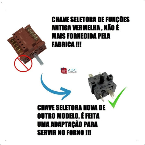 Imagem 1 de 6 de Chave Seletora Forno Electrolux Oe7mx Oe7mb Cod 261205200890