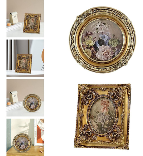 2 Peças De Moldura Ornamentada De Redondo E Retângulo