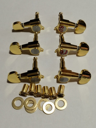 Imagen 2 de 2 de Maquinaria Dorada Guitarra Eléctrica 3+3