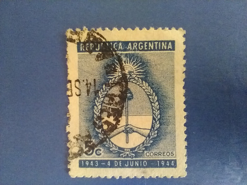 Estampilla Argentina De 1943 -4 De Junio-1944