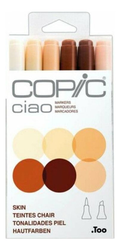 Marcadores Copic Ciao X6 Tonos Piel. Serviciopapelero