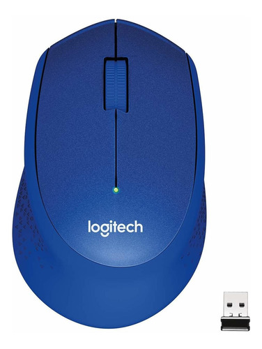 Logitech M331 Silent Plus - Ratón Inalámbrico, Color Azul