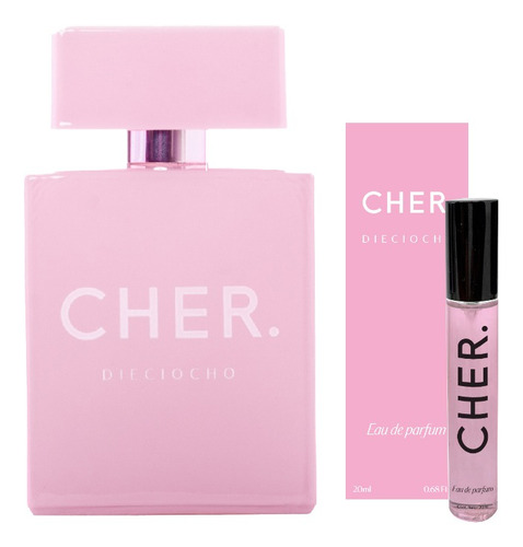 Imagen 5 de 6 de Set Perfume Mujer Cher Dieciocho 100 Ml Edp + Talla 20 Ml