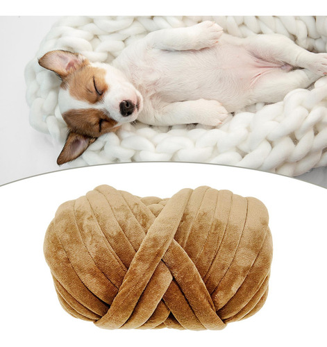 Hilo Grueso Para Tejer A Mano, Lavable, 500g, Marrón