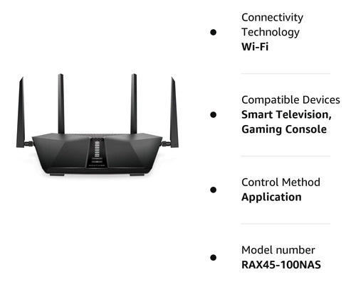 Router Netgear Nighthawk Ax6 6-stream Ax4300 Wifi 6 (rax4...