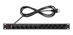 Protetor Eletrônico Com 12 Tomadas Para Rack Epr 212+ Preto Intelbras 110v/220v - R$ 85,15
