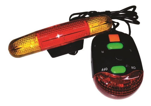 Imagem 2 de 2 de Kit Segurança P/ Bicicleta Brake Light C/ Seta E Buzina
