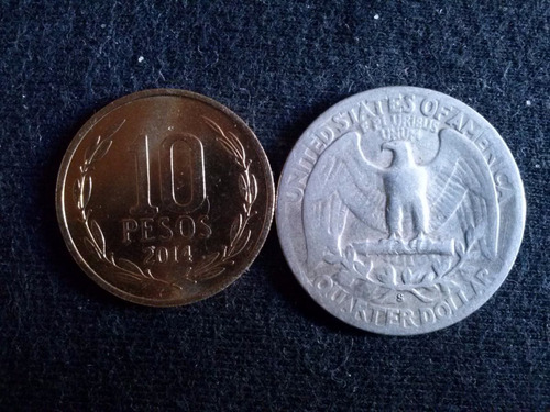 Moneda Estados Unidos Quarter Dollar Plata 1942 Ceca S (c8)