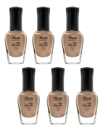 Imagem 1 de 2 de Esmalte Nati 5free - Tá Na Cara - 8 Ml - Kit Com 6 Frascos