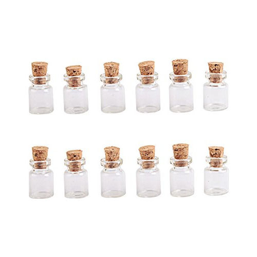 Frascos De Vidrio Miniatura Lindos De 0.5 Ml Corchos, B...