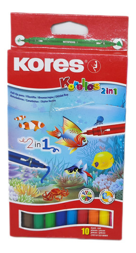 Marcadores Kores Duo Doble Punta
